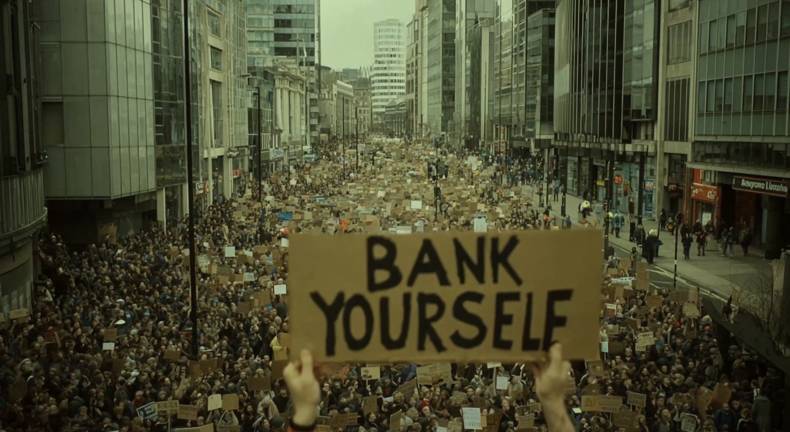 The Bank Yourself movement fills the streets in The Bitcoin Rebellion